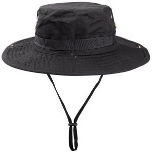 black military bucket hat