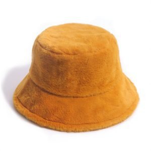 bucket hat brown plush