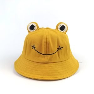 bucket hat with frog