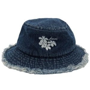 dark blue denim bucket hat