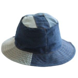 denim patchwork bucket hat