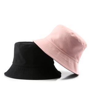 pink reversible bucket hat